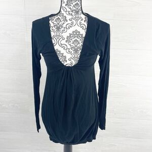 Wilfred Aritzia Scoop Neck Bubble Hem Long Sleeve Tunic